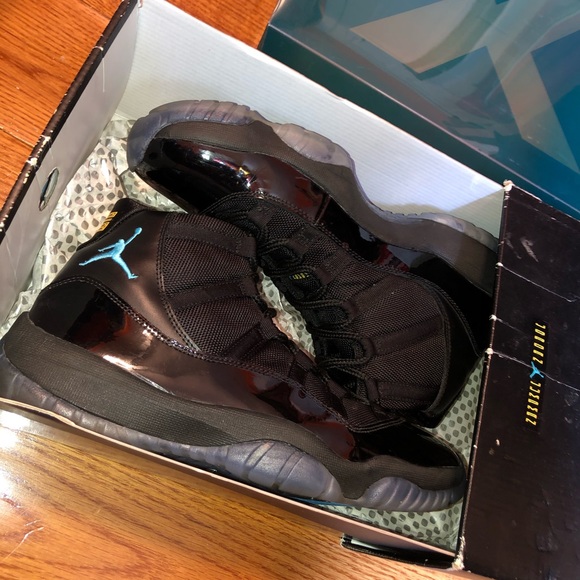 Nike Air Jordan 11 Retro Black Gamma Blue Size 10 - Picture 2 of 12